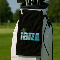 Ibiza Espana Beach Palm Tree Party Destination Golf Towel thumb 2
