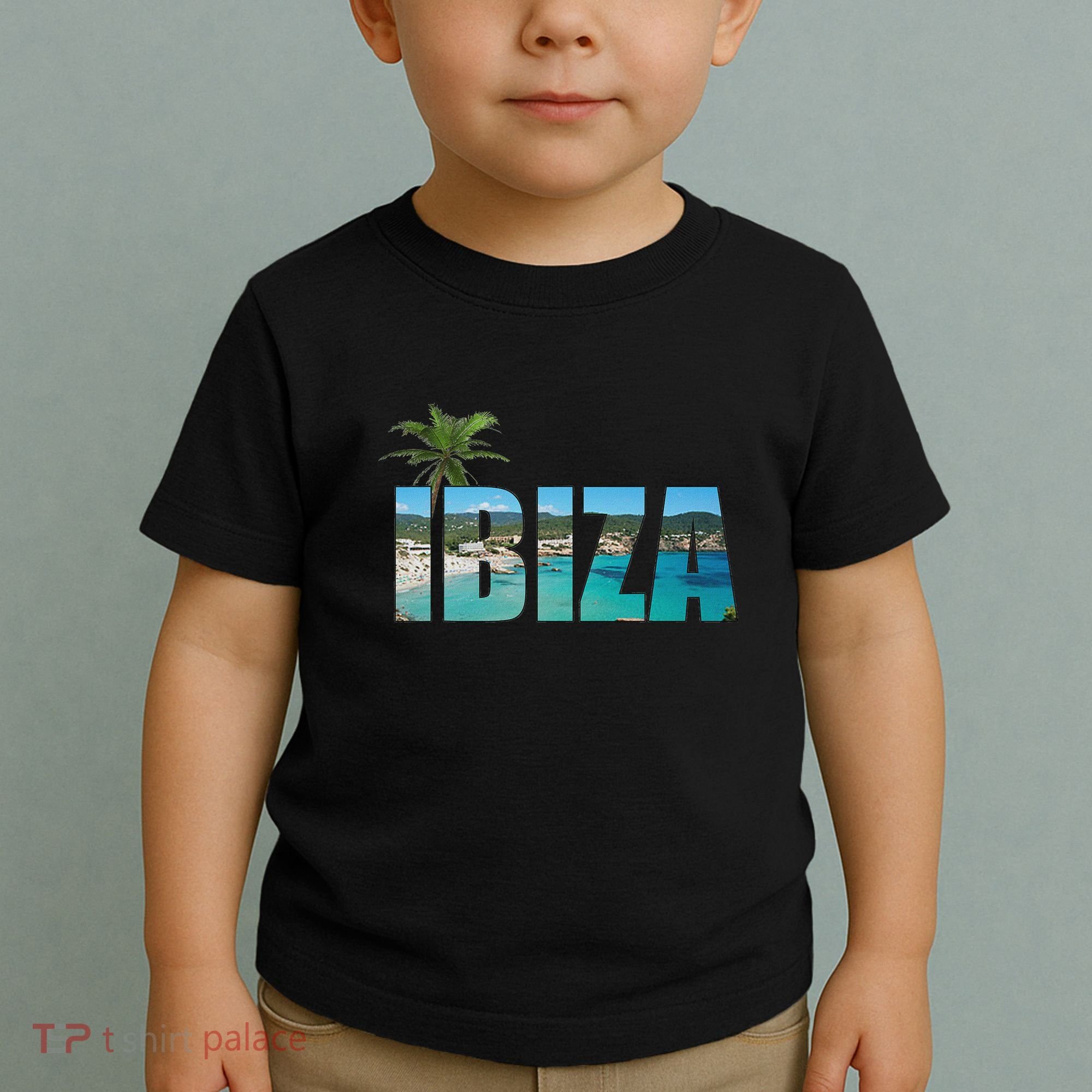 Ibiza Espana Beach Palm Tree Party Destination Toddler T-Shirt