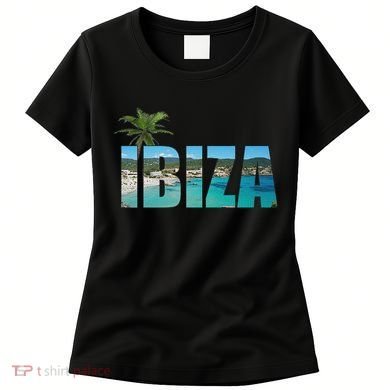 Ibiza Espana Beach Palm Tree Party Destination Women's T-Shirt