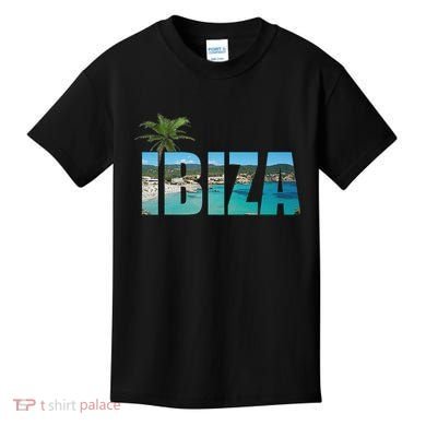 Ibiza Espana Beach Palm Tree Party Destination Kids T-Shirt