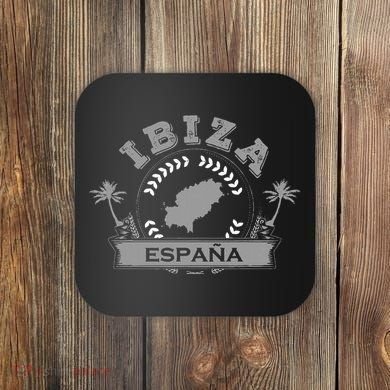 Ibiza Espana Beach Palm Tree Party Destination Gift Coaster