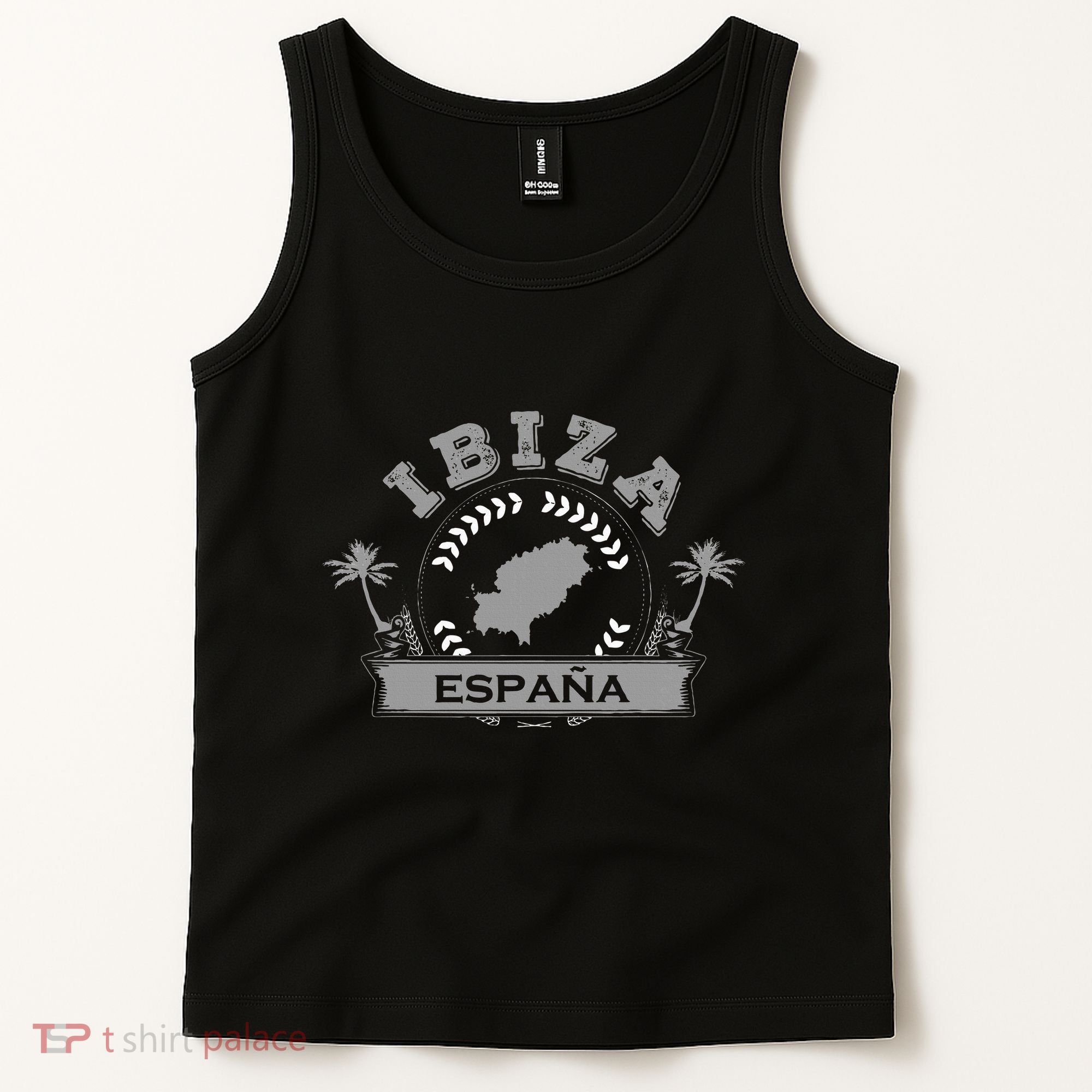 Ibiza Espana Beach Palm Tree Party Destination Gift Tank Top