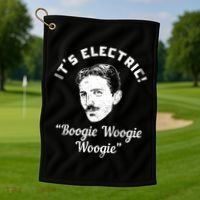 Its Electric Boogie Woogie Woogie Funny Golf Towel thumb 1