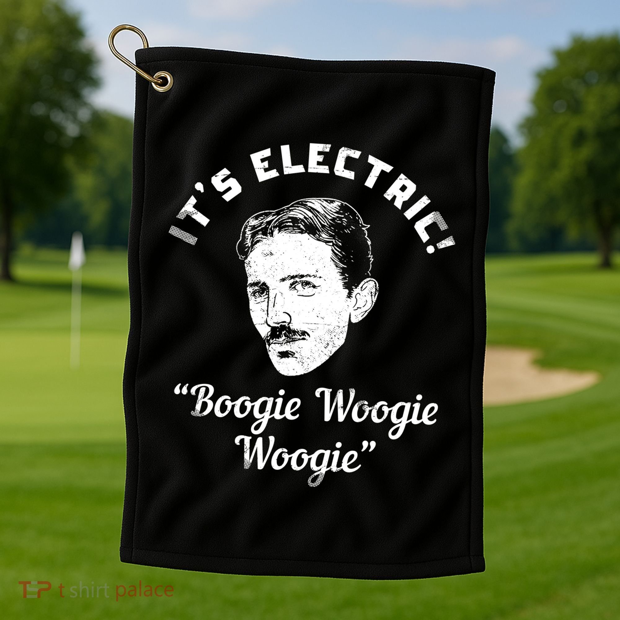 Its Electric Boogie Woogie Woogie Funny Golf Towel