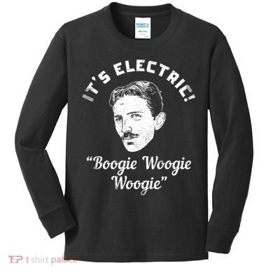 Its Electric Boogie Woogie Woogie Funny Kids Long Sleeve Shirt
