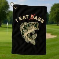 I Eat Bass Golf Towel thumb 1