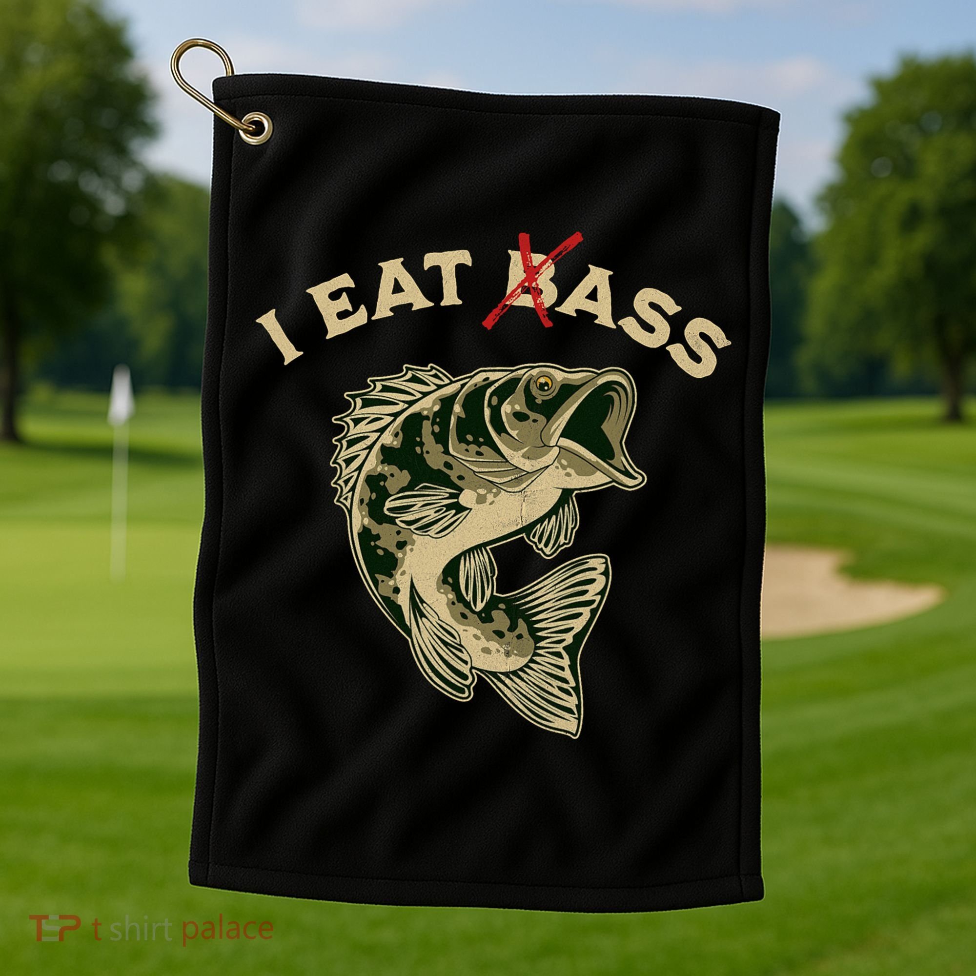 I Eat Bass Golf Towel