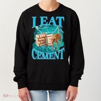I Eat Cement Cursed Cat Funny Oddly Specific Dank Meme Women's Sweatshirt thumb 0