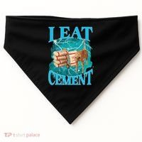 I Eat Cement Cursed Cat Funny Oddly Specific Dank Meme USA-Made Doggie Bandana thumb 0