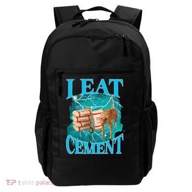 I Eat Cement Cursed Cat Funny Oddly Specific Dank Meme Backpack