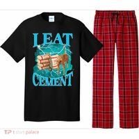 I Eat Cement Cursed Cat Funny Oddly Specific Dank Meme Pajama Set thumb 0