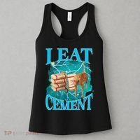 I Eat Cement Cursed Cat Funny Oddly Specific Dank Meme Women's Tank Top thumb 3