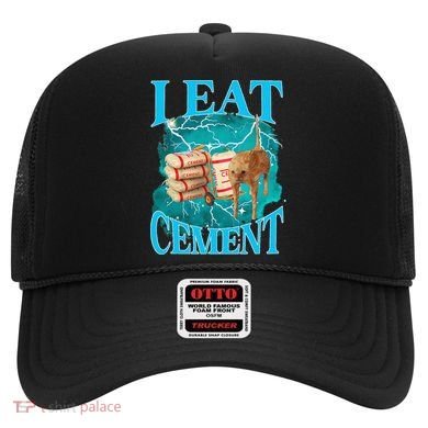 I Eat Cement Cursed Cat Funny Oddly Specific Dank Meme Hat