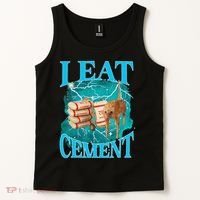 I Eat Cement Cursed Cat Funny Oddly Specific Dank Meme Tank Top thumb 2