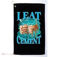 I Eat Cement Cursed Cat Funny Oddly Specific Dank Meme Golf Towel thumb 0