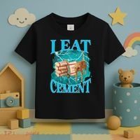 I Eat Cement Cursed Cat Funny Oddly Specific Dank Meme Toddler T-Shirt thumb 3