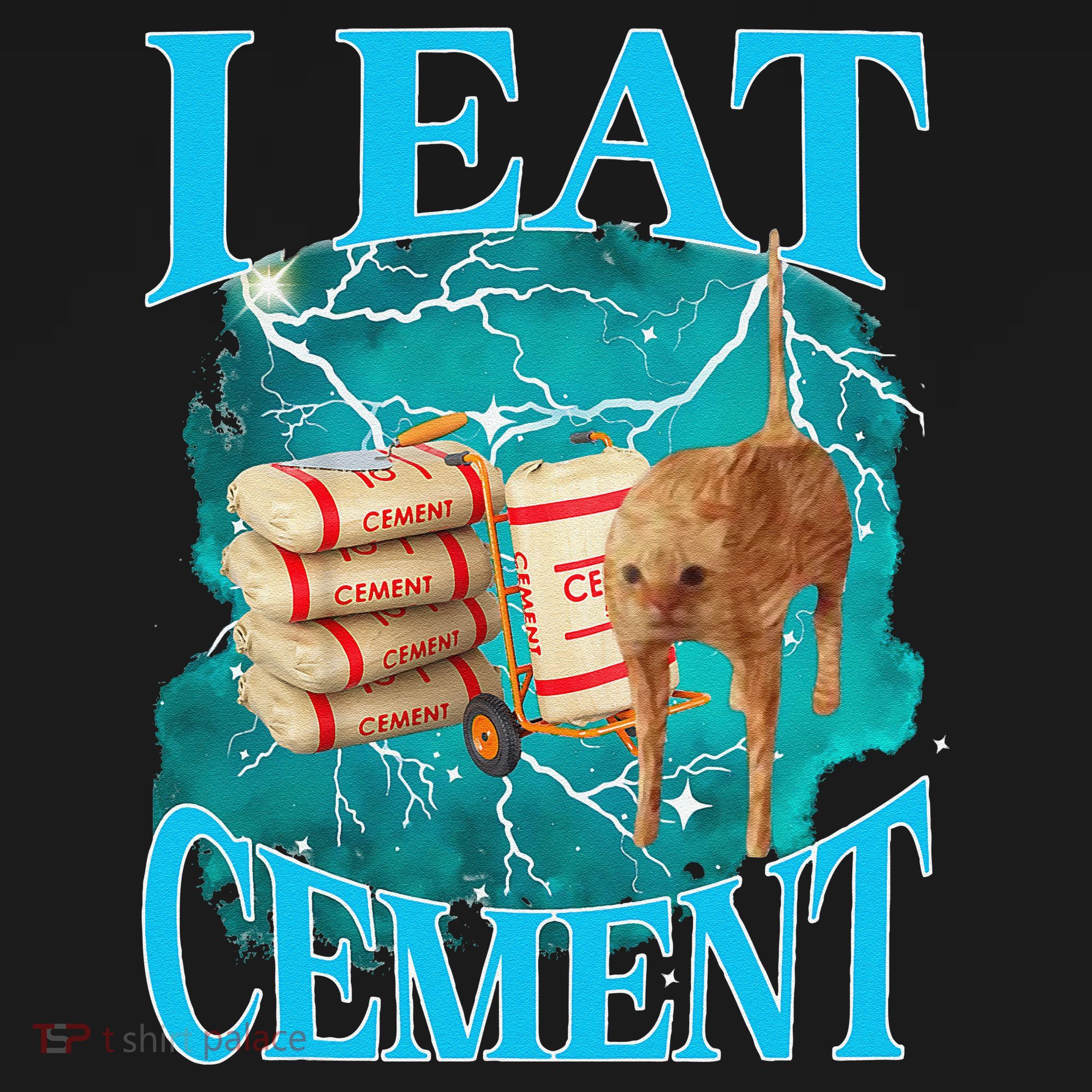 I Eat Cement Cursed Cat Funny Oddly Specific Dank Meme Toddler T-Shirt