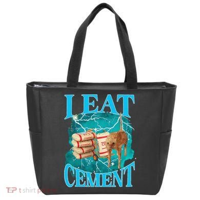 I Eat Cement Cursed Cat Funny Oddly Specific Dank Meme Tote Bag