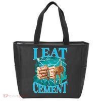 I Eat Cement Cursed Cat Funny Oddly Specific Dank Meme Tote Bag thumb 0