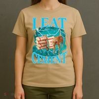 I Eat Cement Cursed Cat Funny Oddly Specific Dank Meme T-Shirt thumb 4