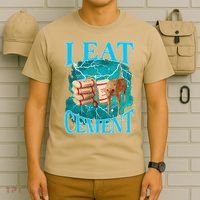 I Eat Cement Cursed Cat Funny Oddly Specific Dank Meme T-Shirt thumb 6