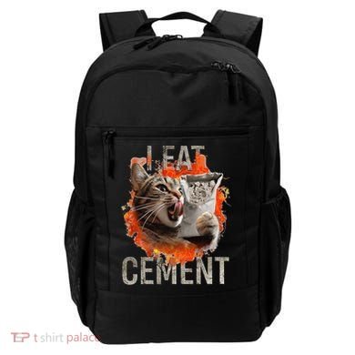 I Eat Cement Cursed Cat Funny Oddly Specific Dank Meme Backpack