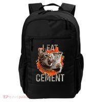 I Eat Cement Cursed Cat Funny Oddly Specific Dank Meme Backpack thumb 0