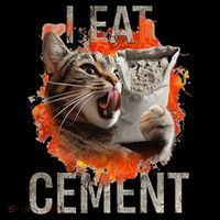 I Eat Cement Cursed Cat Funny Oddly Specific Dank Meme Coffee Mug thumb 5