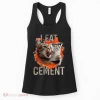 I Eat Cement Cursed Cat Funny Oddly Specific Dank Meme Women's Tank Top thumb 0