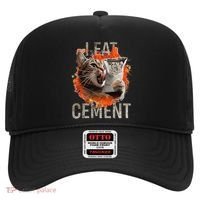 I Eat Cement Cursed Cat Funny Oddly Specific Dank Meme Hat thumb 0