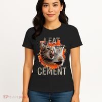 I Eat Cement Cursed Cat Funny Oddly Specific Dank Meme Women's T-Shirt thumb 4