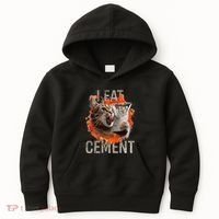 I Eat Cement Cursed Cat Funny Oddly Specific Dank Meme Kids Hoodie thumb 0