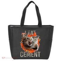 I Eat Cement Cursed Cat Funny Oddly Specific Dank Meme Tote Bag thumb 0