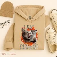 I Eat Cement Cursed Cat Funny Oddly Specific Dank Meme Hoodie thumb 4