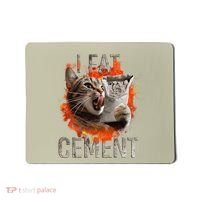 I Eat Cement Cursed Cat Funny Oddly Specific Dank Meme Mousepad thumb 0