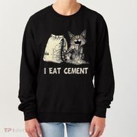I Eat Cement Funny Cat Meme Women's Sweatshirt thumb 0