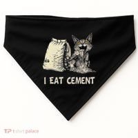 I Eat Cement Funny Cat Meme USA-Made Doggie Bandana thumb 0