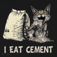 I Eat Cement Funny Cat Meme USA-Made Doggie Bandana thumb 2