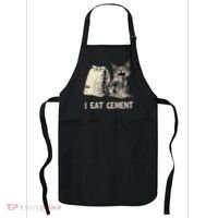 I Eat Cement Funny Cat Meme Apron thumb 0