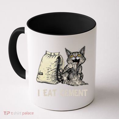 I Eat Cement Funny Cat Meme Coffee Mug