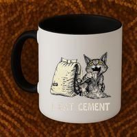 I Eat Cement Funny Cat Meme Coffee Mug thumb 2