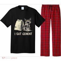 I Eat Cement Funny Cat Meme Pajama Set thumb 0
