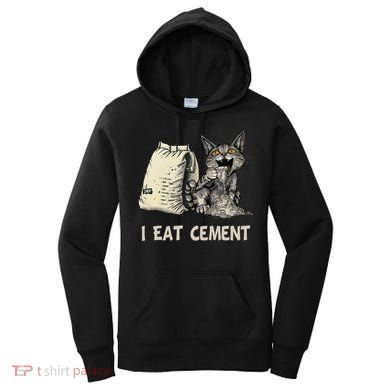 I Eat Cement Funny Cat Meme Women's Hoodie