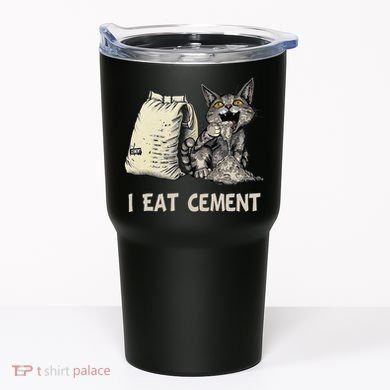 I Eat Cement Funny Cat Meme Tumbler