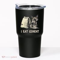 I Eat Cement Funny Cat Meme Tumbler thumb 0