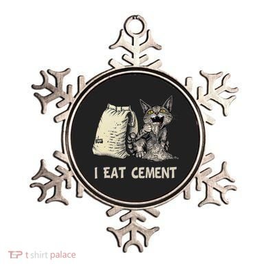 I Eat Cement Funny Cat Meme Ornament