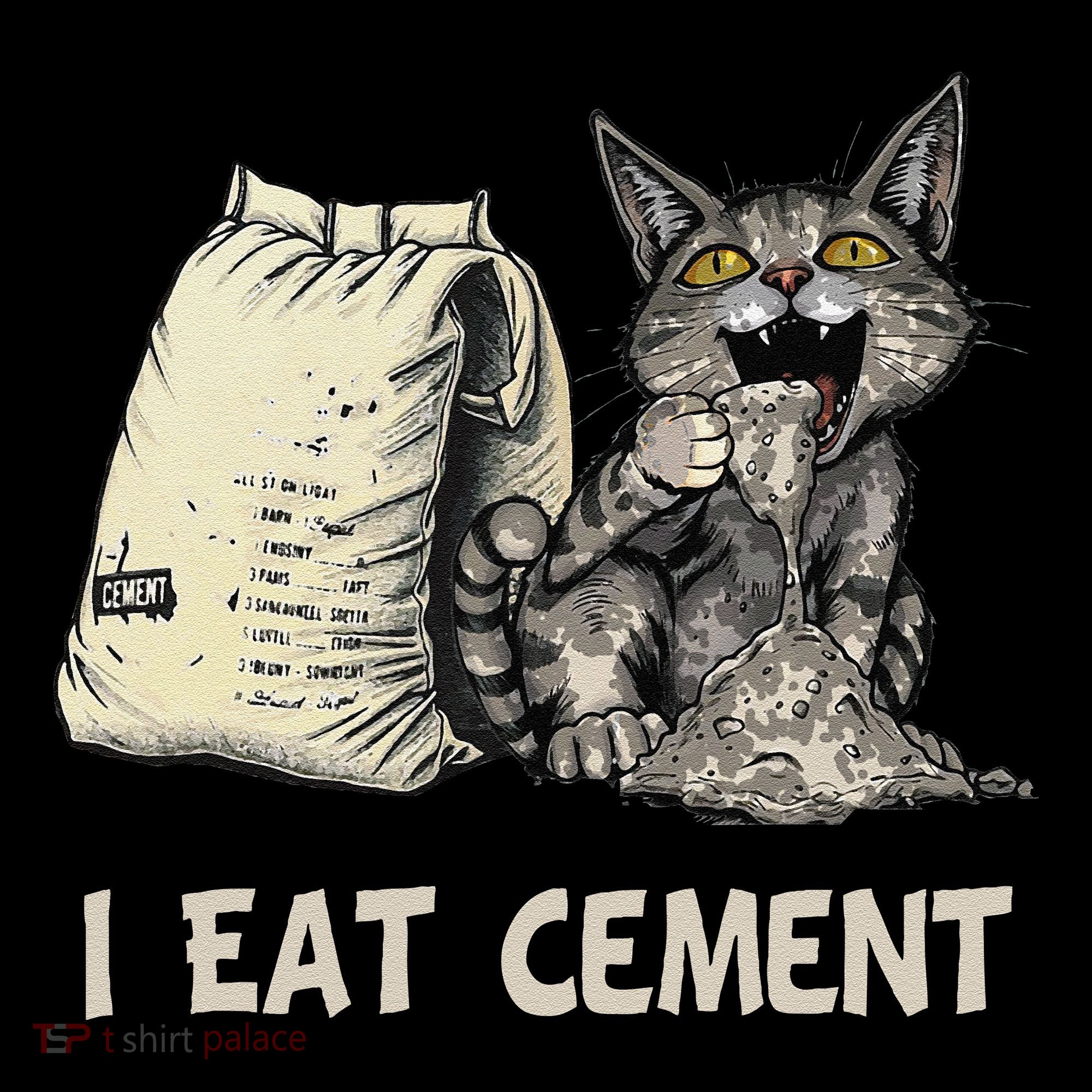 I Eat Cement Funny Cat Meme Ornament