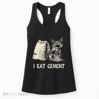 I Eat Cement Funny Cat Meme Women's Tank Top thumb 0