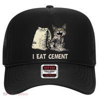 I Eat Cement Funny Cat Meme Hat thumb 0