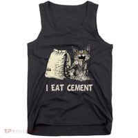 I Eat Cement Funny Cat Meme Tank Top thumb 0